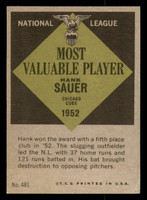 1961 Topps #481 Hank Sauer Ex-Mint  ID: 338656