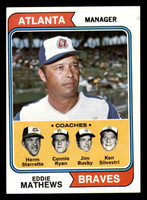 1974 Topps #634 Eddie Mathews MG Near Mint  ID: 340364