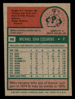 1975 Topps # 96 Mike Cosgrove Ex-Mint RC Rookie 