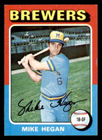 1975 Topps # 99 Mike Hegan Ex-Mint  ID: 340674