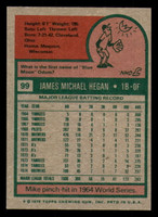 1975 Topps # 99 Mike Hegan Ex-Mint  ID: 340675