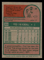 1975 Topps #332 Fred Kendall Near Mint 