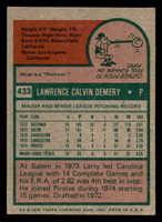 1975 Topps #433 Larry Demery Ex-Mint RC Rookie  ID: 341578