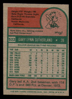 1975 Topps #522 Gary Sutherland Ex-Mint 