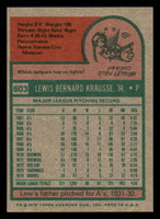 1975 Topps #603 Lew Krausse Ex-Mint  ID: 341942