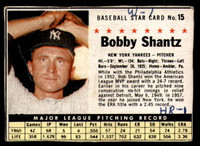 1961 Post Cereal #15 Bobby Shantz Poor  ID: 342309