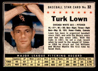 1961 Post Cereal #32 Turk Lown Very Good  ID: 342325