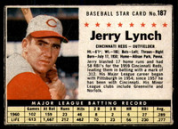 1961 Post Cereal #187 Jerry Lynch Very Good  ID: 342475