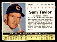 1961 Post Cereal #198 Sammy Taylor Good  ID: 342488