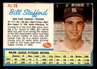 1962 Post Cereal #13 Bill Stafford Very Good  ID: 342519