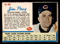 1962 Post Cereal #43 Jim Perry VG-EX 