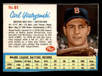 1962 Post Cereal #61 Carl Yastrzemski Ex-Mint  ID: 342618