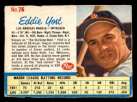 1962 Post Cereal #76 Eddie Yost VG-EX 