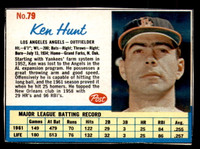 1962 Post Cereal #79 Ken Hunt Ex-Mint  ID: 342661