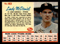 1962 Post Cereal #163 Lindy Mcdaniel Ex-Mint  ID: 342819