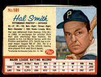 1962 Post Cereal #181 Hal Smith Good  ID: 342853