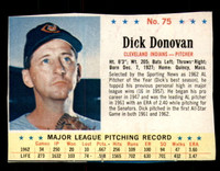 1963 Post Cereal #75 Dick Donovan Very Good  ID: 342939