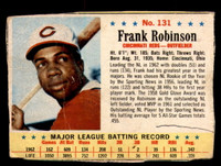 1963 Post Cereal #131 Frank Robinson No Stripes Poor 