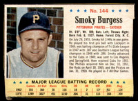1963 Post Cereal #144 Smoky Burgess Very Good  ID: 343001