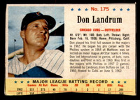 1963 Post Cereal #175 Don Landrum Good 