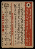 1952 Topps #98 Billy Pierce Very Good 