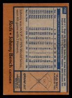 1978 Topps #700 Johnny Bench Ex-Mint  ID: 346446