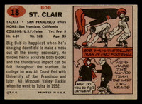 1957 Topps #18 Bob St. Clair Ex-Mint  ID: 347615