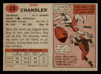 1957 Topps #23 Don Chandler Near Mint RC Rookie 