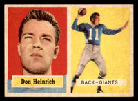 1957 Topps #47 Don Heinrich Near Mint+ 