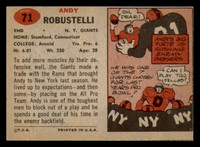 1957 Topps #71 Andy Robustelli Ex-Mint  ID: 347661