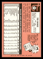 1969 Topps #471 Ted Savage Very Good Yellow 