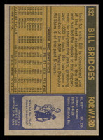 1971-72 Topps #132 Bill Bridges DP Near Mint  ID: 350347
