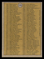 1971-72 Topps #144 NBA Checklist 1-144 ERR Near Mint  ID: 350365