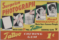 1934 Orbit Gum Co Surprise Photograph Movie Stars & Famous People 8 3/4 by 6 inches  #*