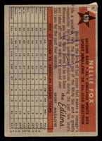 1958 Topps #479 Nellie Fox AS Writing on Back White Sox AS 