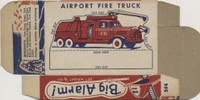 1930's R191 Williamson Candy Big Alarm Uncut Boxes Airport Fire Truck  #* (RARE)