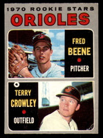 1970 O-Pee-Chee #121 Fred Beene/Terry Crowley Orioles Rookies Excellent+ RC Rookie OPC 