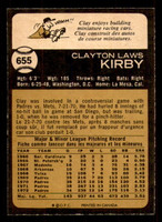 1973 O-Pee-Chee #655 Clay Kirby Near Mint OPC 