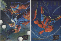 1995 Fleer Ultra Artist Dave DeVries 2/9 Cablr & 3/9 Deadpool  #*