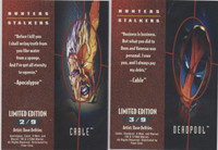 1995 Fleer Ultra Artist Dave DeVries 2/9 Cablr & 3/9 Deadpool  #*