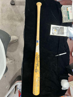 New York Yankees Greats  Bat Signed Auto Mize Rizzuto Hunter 21 Total Autos