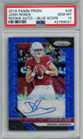 2018 Panini Prizm Blue Scope Autograph 46/99 Josh Rosen PSA Gem Mint 10 Arizona Cardinals