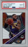 2019 Panini Mosaic Will TO Win # 7 LeBron James PSA Gem Mint 10 Los Angeles Lakers ID: 353687