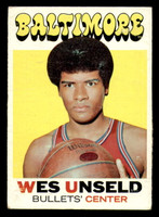 1971-72 Topps #95 Wes Unseld DP Very Good  ID: 354385