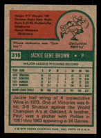 1975 Topps #316 Jackie Brown Very Good Rangers