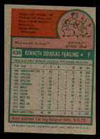 1975 Topps #436 Ken Frailing Miscut Cubs