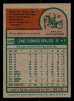 1975 Topps #603 Lew Krausse Ex-Mint  ID: 355078