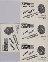 1990's Outer Limits Reprint Promo Card Set "Gold" Titanium 3 Cards 1 Panel  #*