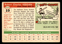 1955 Topps #10 Bob Keegan UER VG-EX  ID: 357186