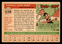 1955 Topps #116 Tom Hurd Excellent RC Rookie  ID: 357280
